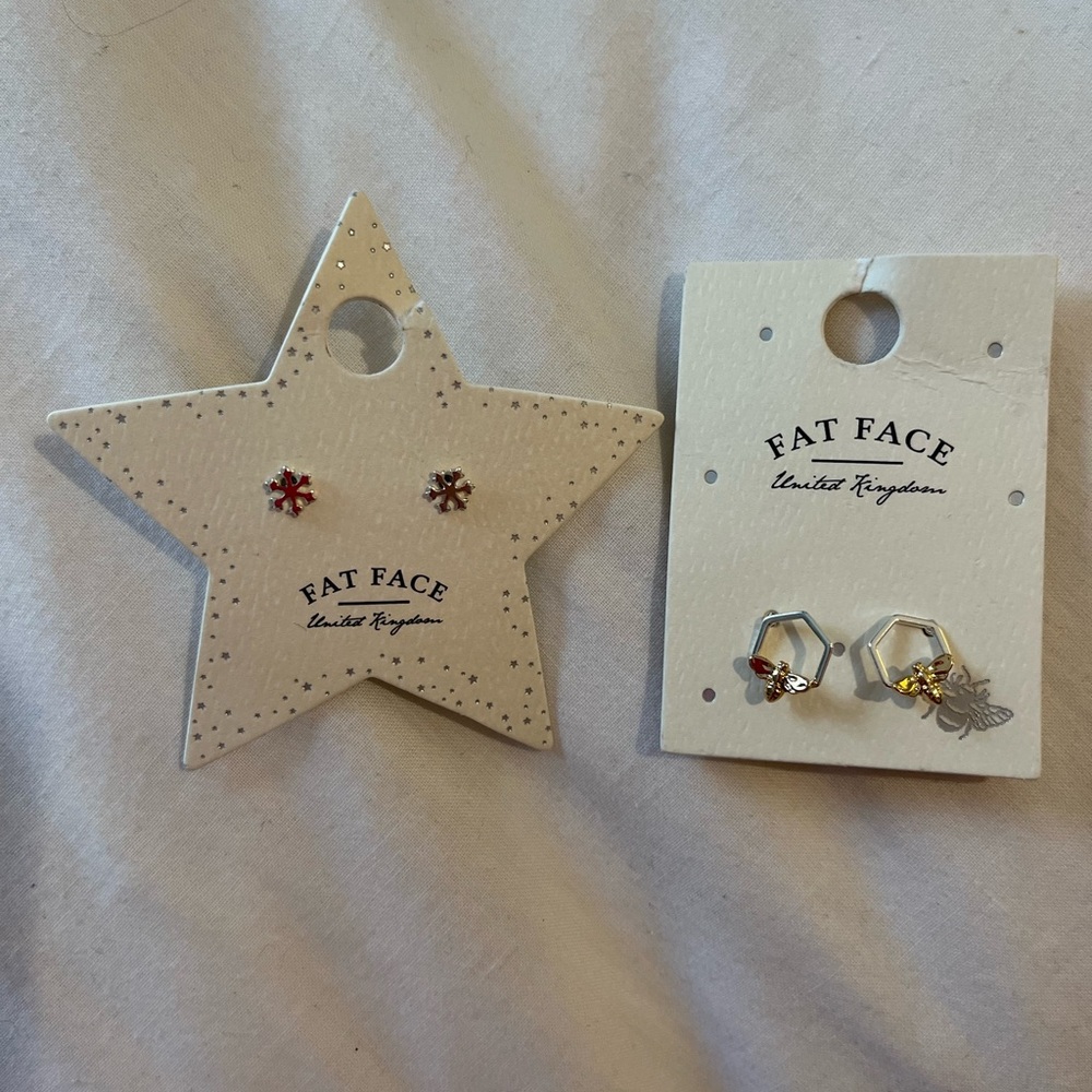 Silver Fat Face Silver Earring Bundle